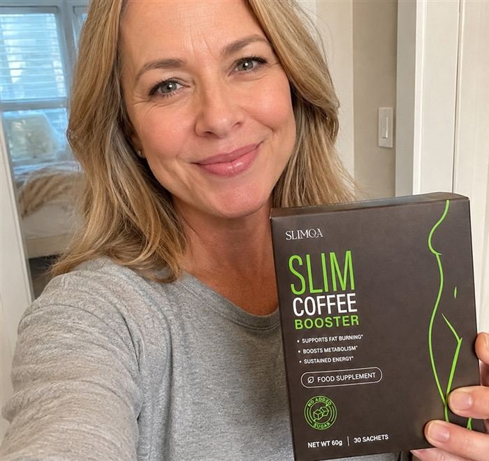 Echte Slimqa-Kundin mit der Slim Coffee Booster Box